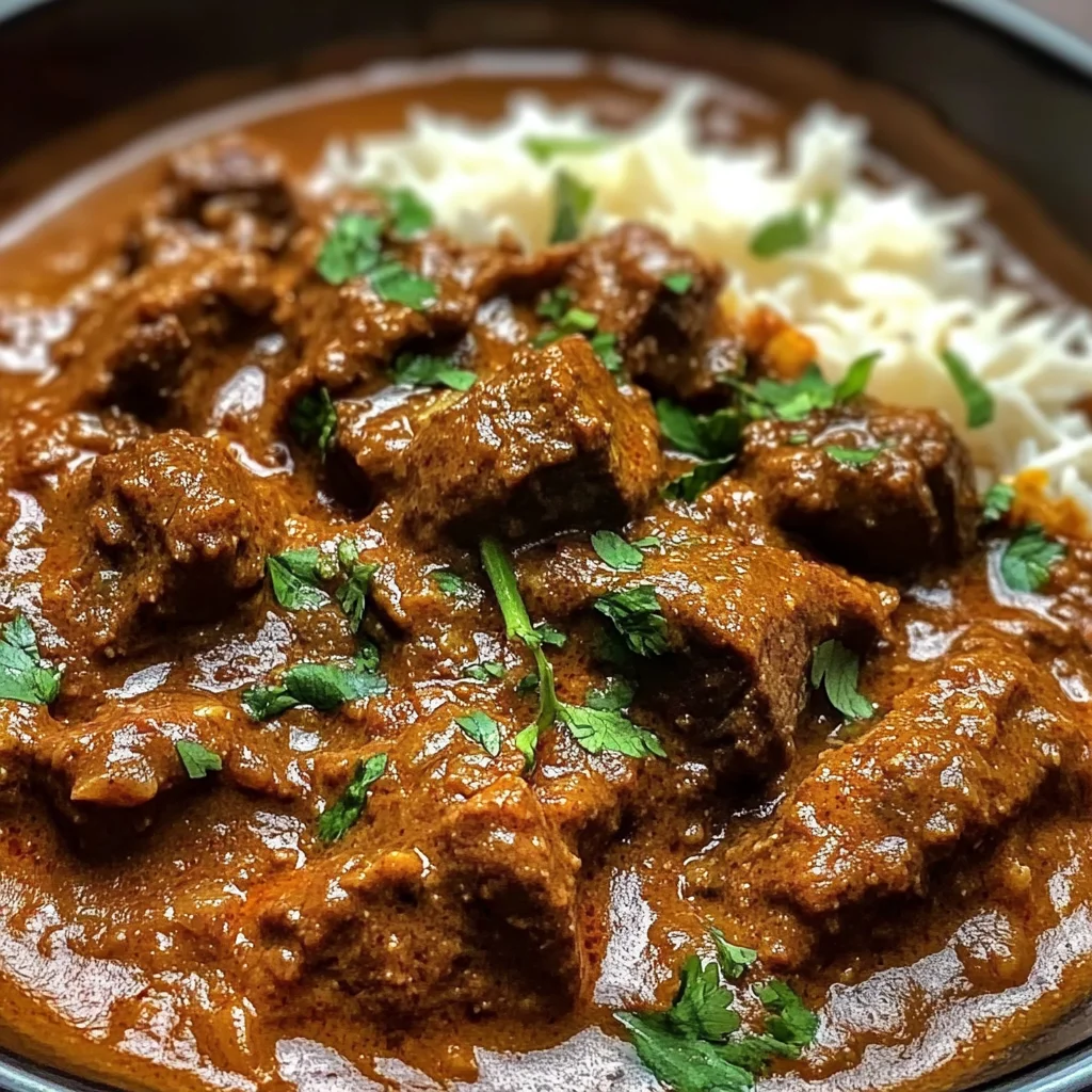 Beef Curry Simmered in Coconut Milk with Fragrant Spices
