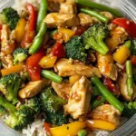 Healthy Chicken and Veggie Stir-Fry with Mixed Rice
