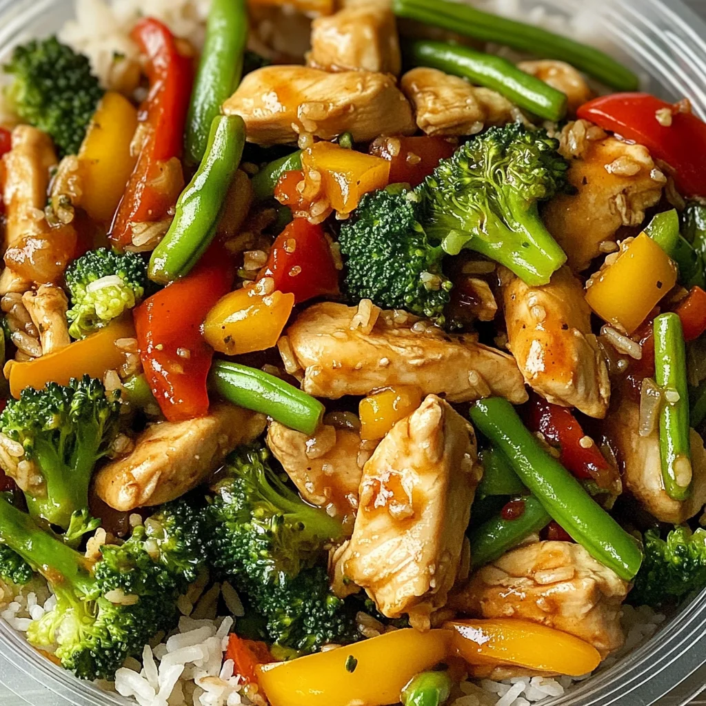 Healthy Chicken and Veggie Stir-Fry with Mixed Rice