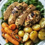 Herb Grilled Chicken with Roasted Potatoes, Carrots & Quinoa