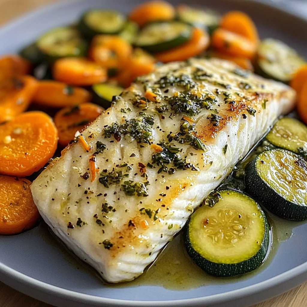 Lemon Herb White Fish with Sauted Vegetables