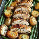 One-Pan Garlic Herb Chicken with Crispy Potatoes & Green Beans