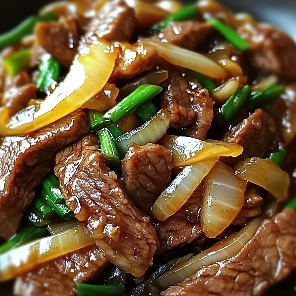 Savory Stir-Fried Beef with Sweet Onions in a Chinese-Style Sauce