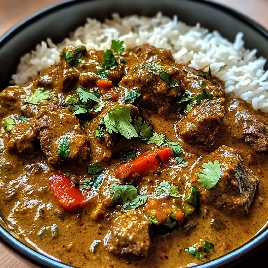 Slow-Simmered Beef Curry in Creamy Coconut Sauce