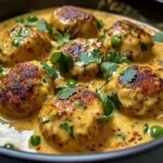 Thai Chicken Meatballs in Coconut Curry Sauce