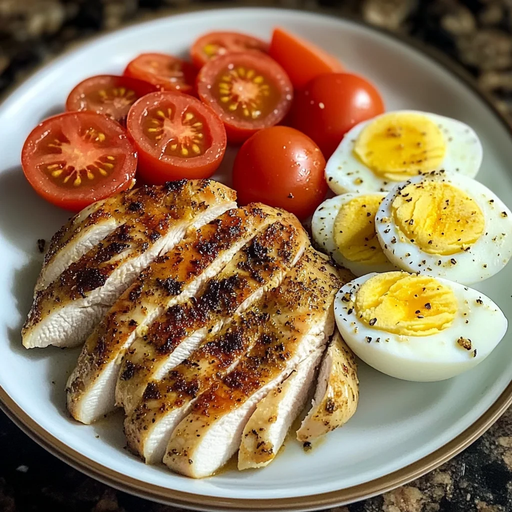 Tomato-Lovers Protein Plate with Chicken & Eggs
