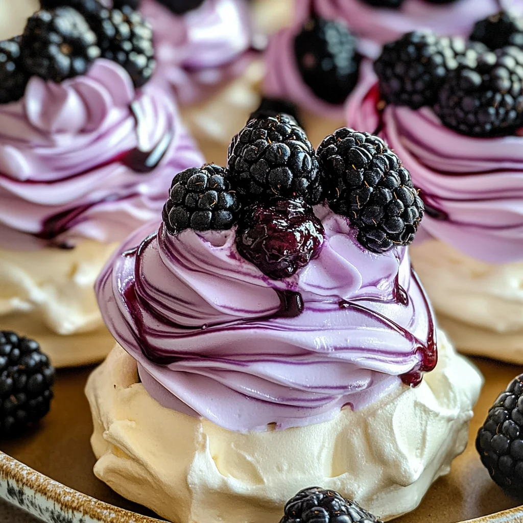 Blackberry Pavlovas