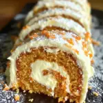 Carrot Cake Roll with Cream Cheese Frosting Filling