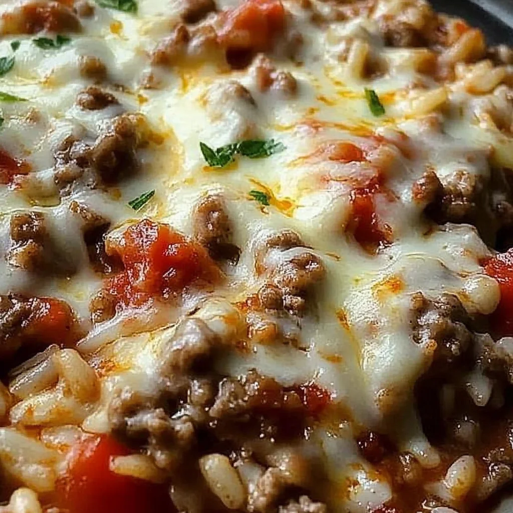 Cheesy Hamburger Rice Casserole