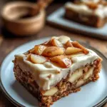 Cinnamon Blondies with Caramelized Apples and Cream Cheese Frosting