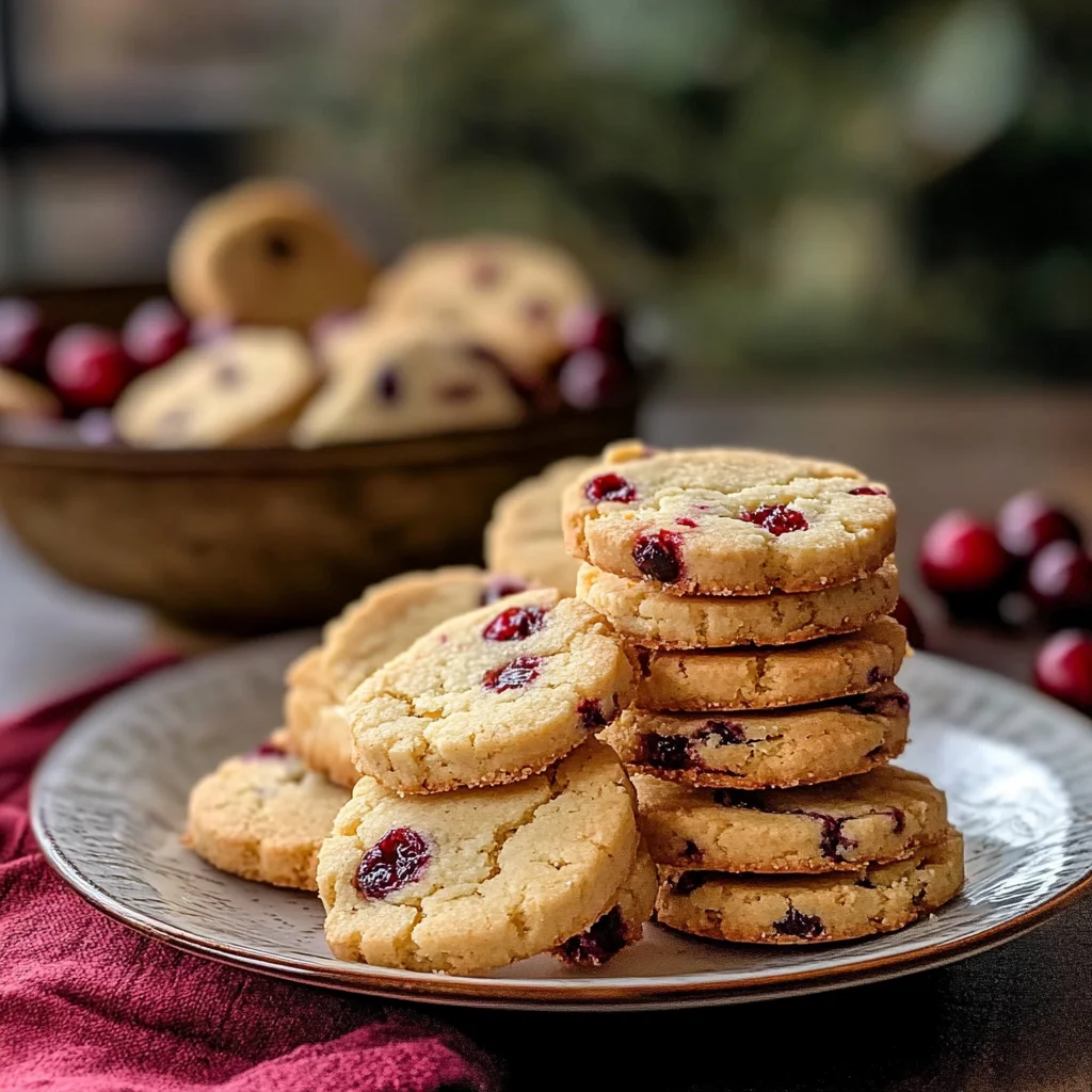 Cranberry Shortbread Cookies