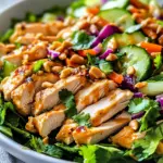 Crunchy Thai Chicken Salad with Peanut Dressing