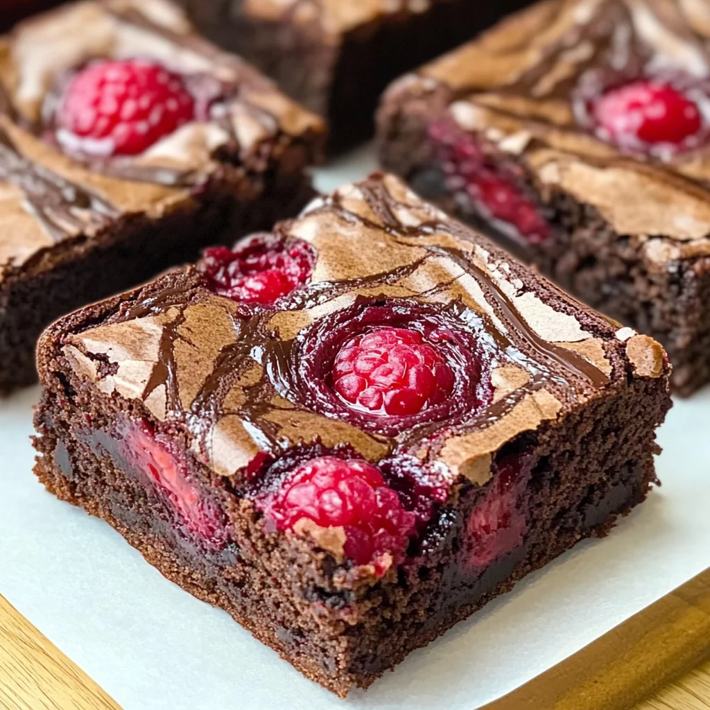 Decadent Raspberry Swirl Brownies