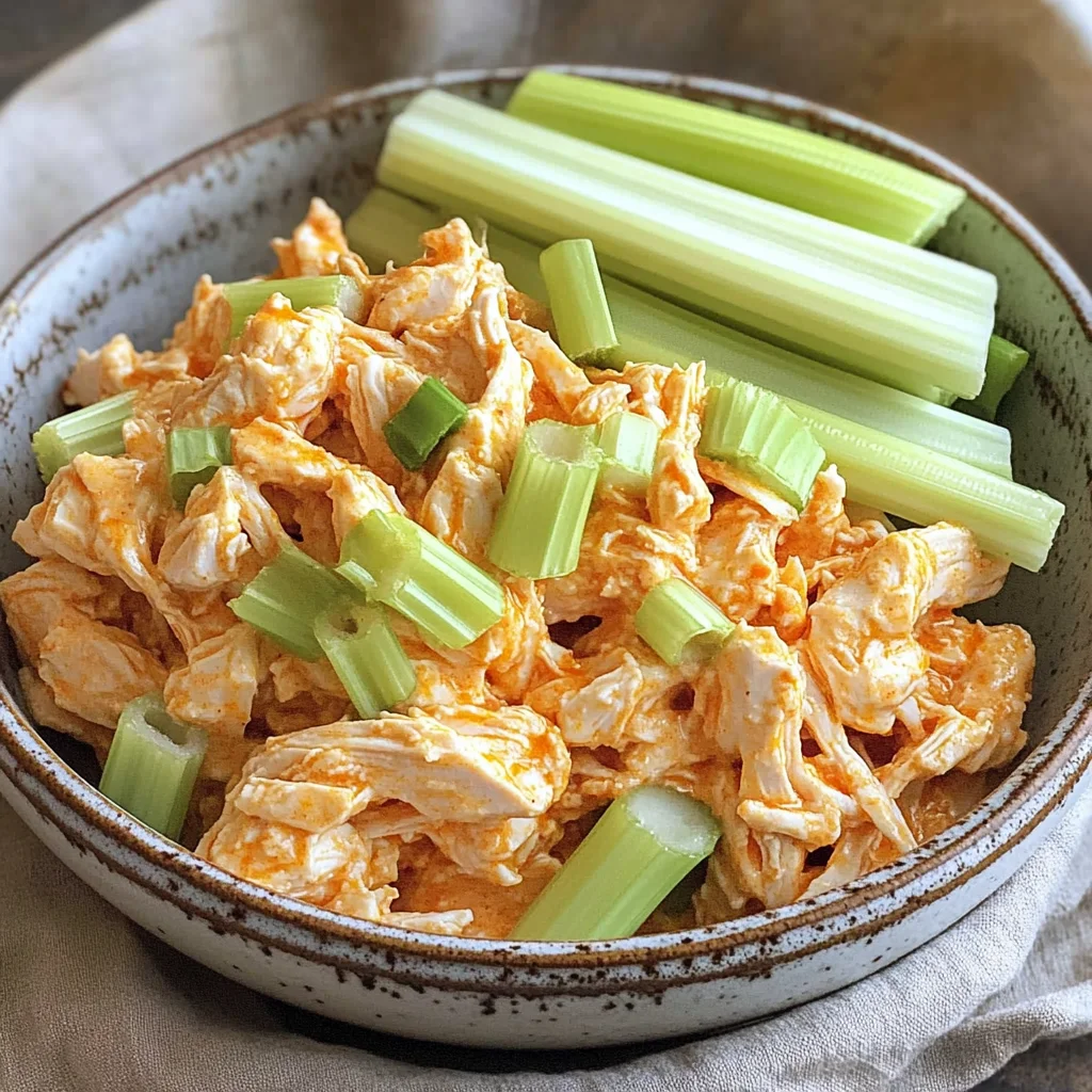 High Protein Buffalo Chicken Salad (Healthy, Easy)