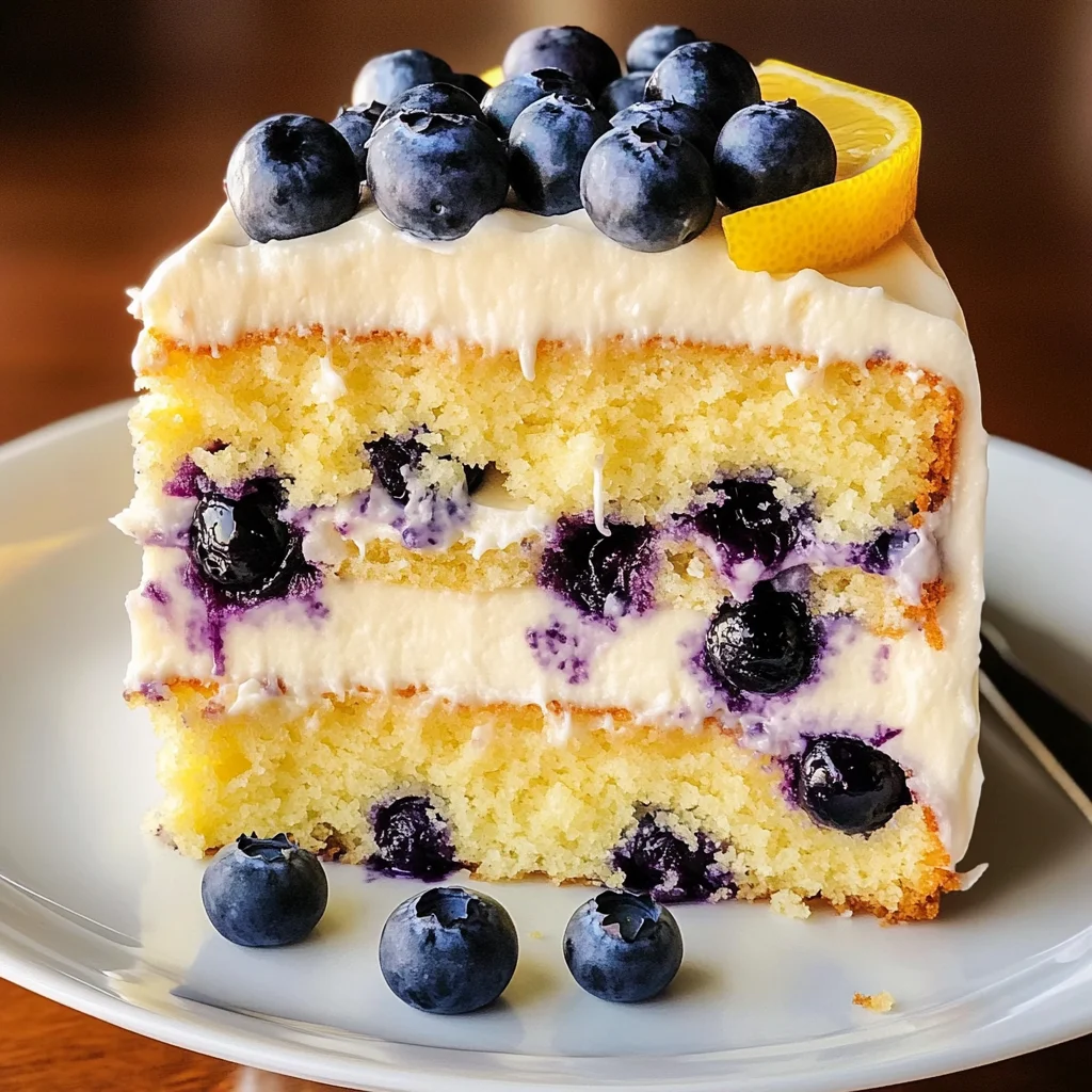 Lemon Blueberry Layer Cake