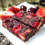 Strawberry Cherry Apple Chia Bars