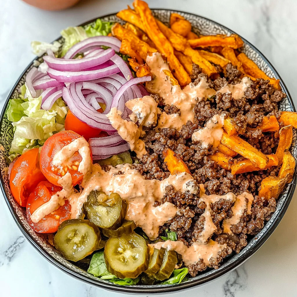 Sweet Potato Burger Bowl