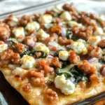 Tasty Spinach and Feta Flatbread Pizza - theamazingfood