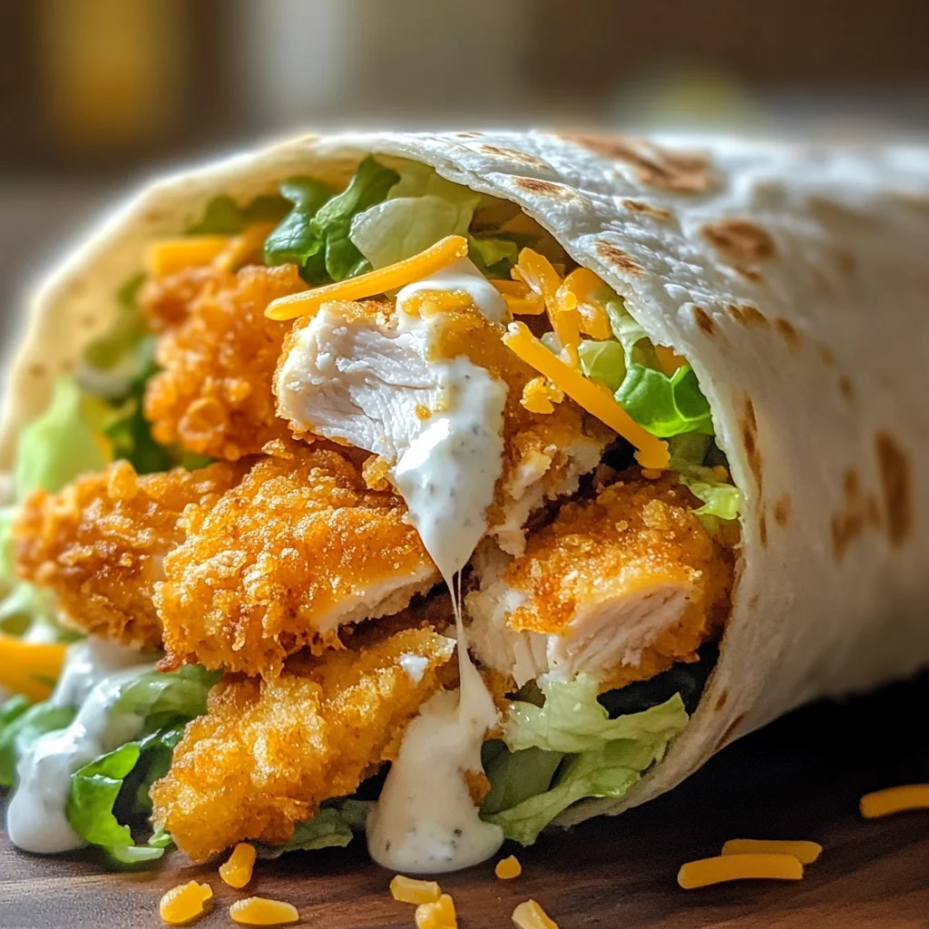 crispy chicken ranch snack wrap