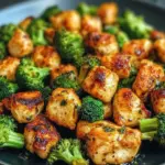 Air Fryer Chicken Bites and Broccoli