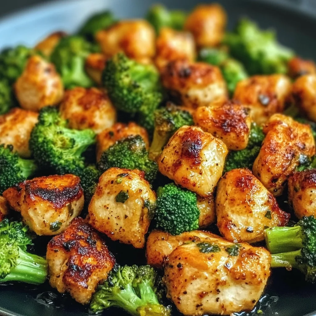 Air Fryer Chicken Bites and Broccoli