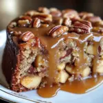 Apple Pecan Cake With Caramel Glaze