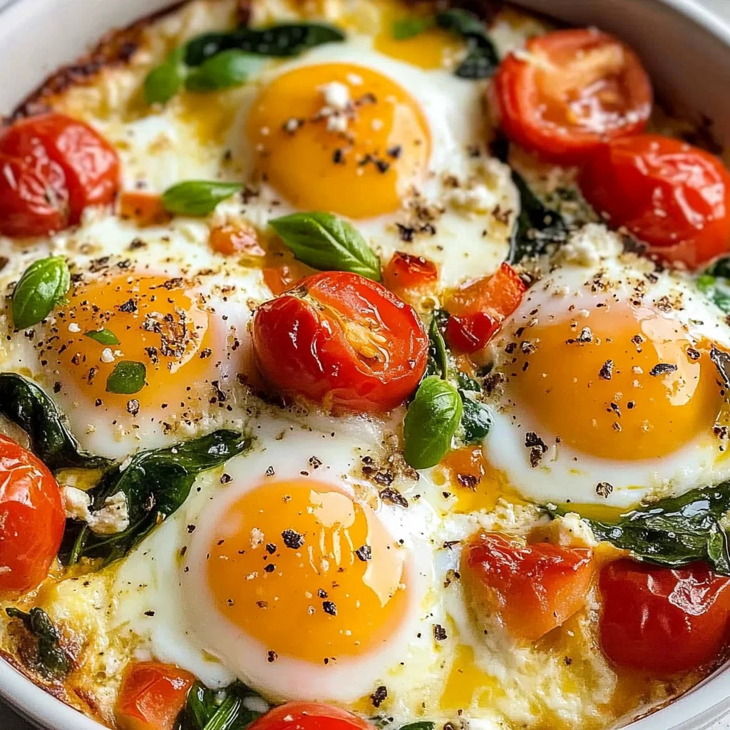 Baked Feta Eggs