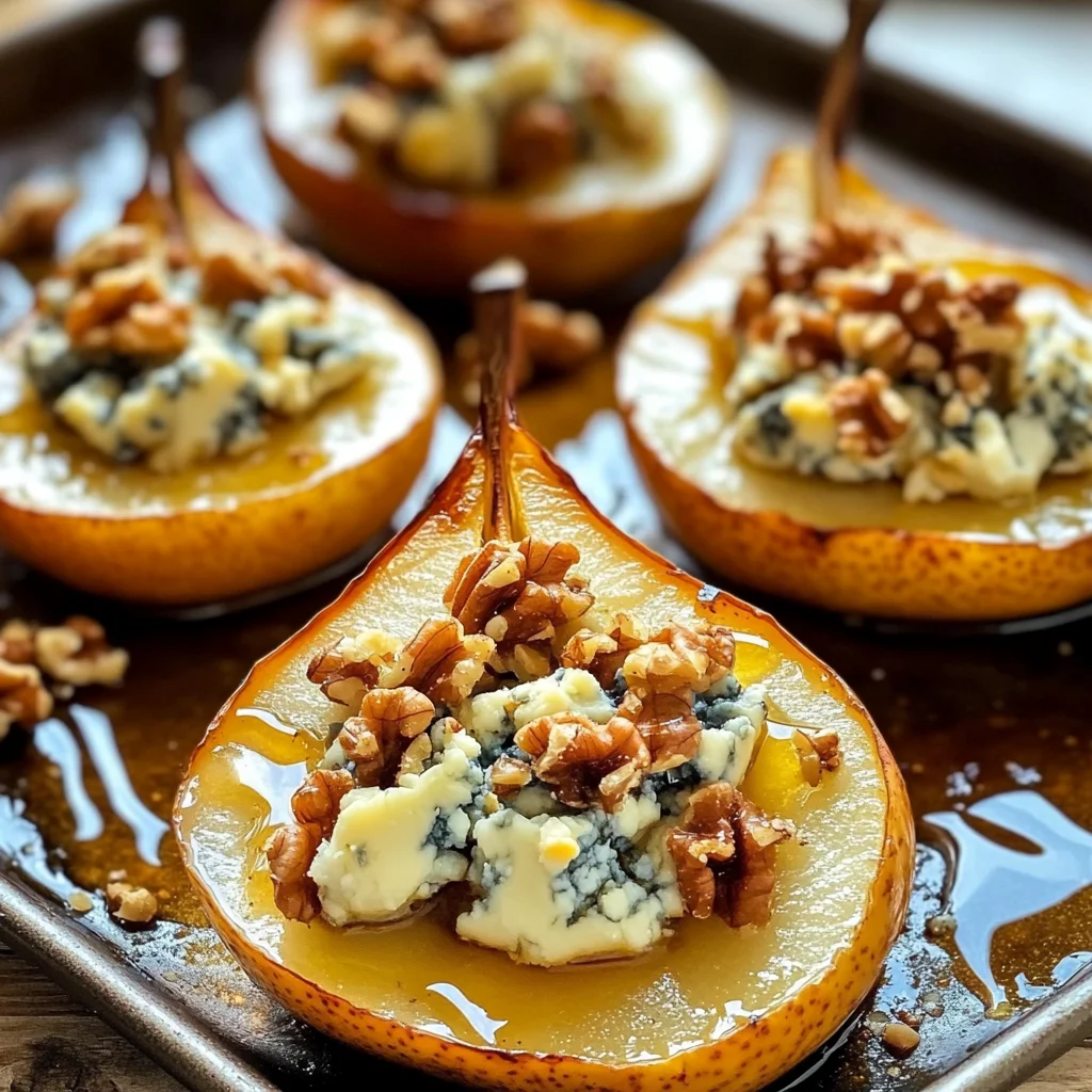 Baked Pears with Blue Cheese