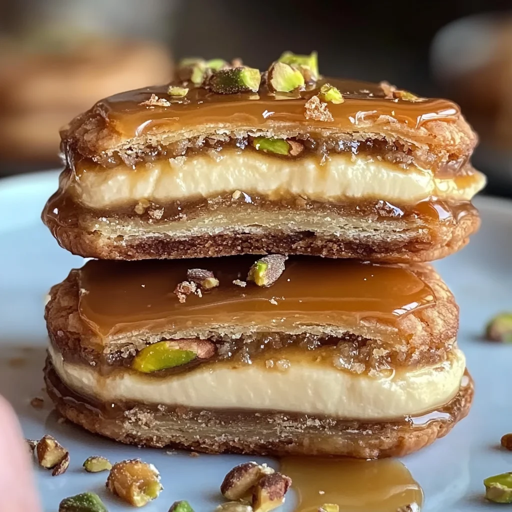 Baklava Cream Sandwich Cookies - Sweet and Nutty Treats