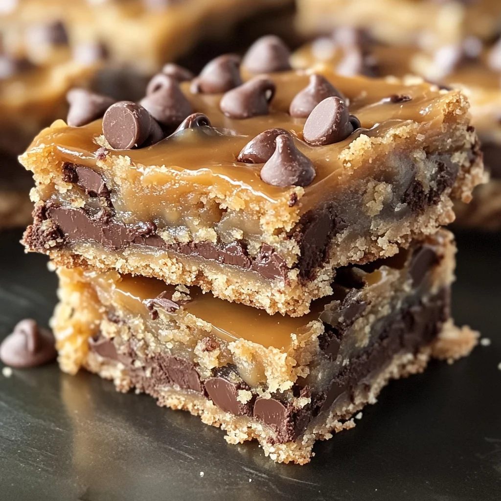Caramel Chocolate Chip Cookie Bars