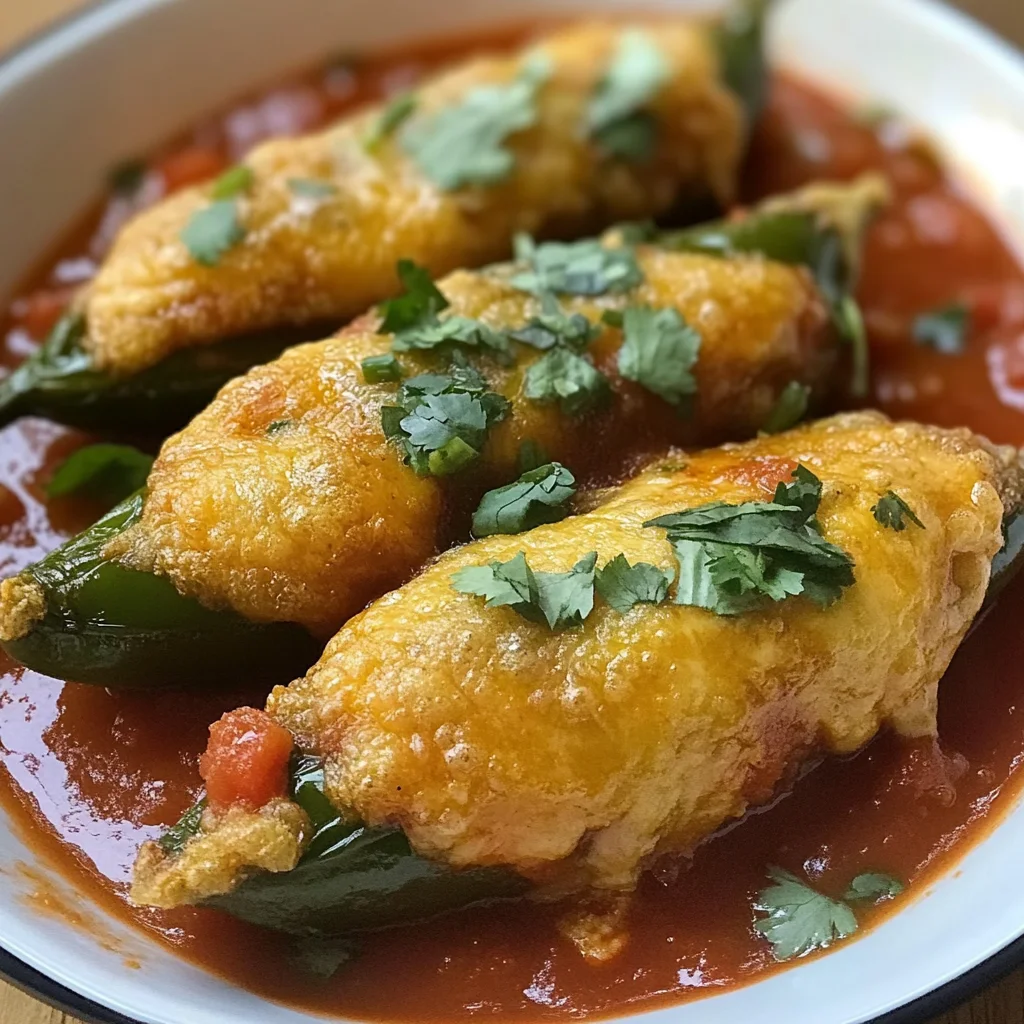 Cheesy Hatch Chile Rellenos