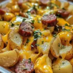 Cheesy Ranch Potatoes and Smoked Sausage