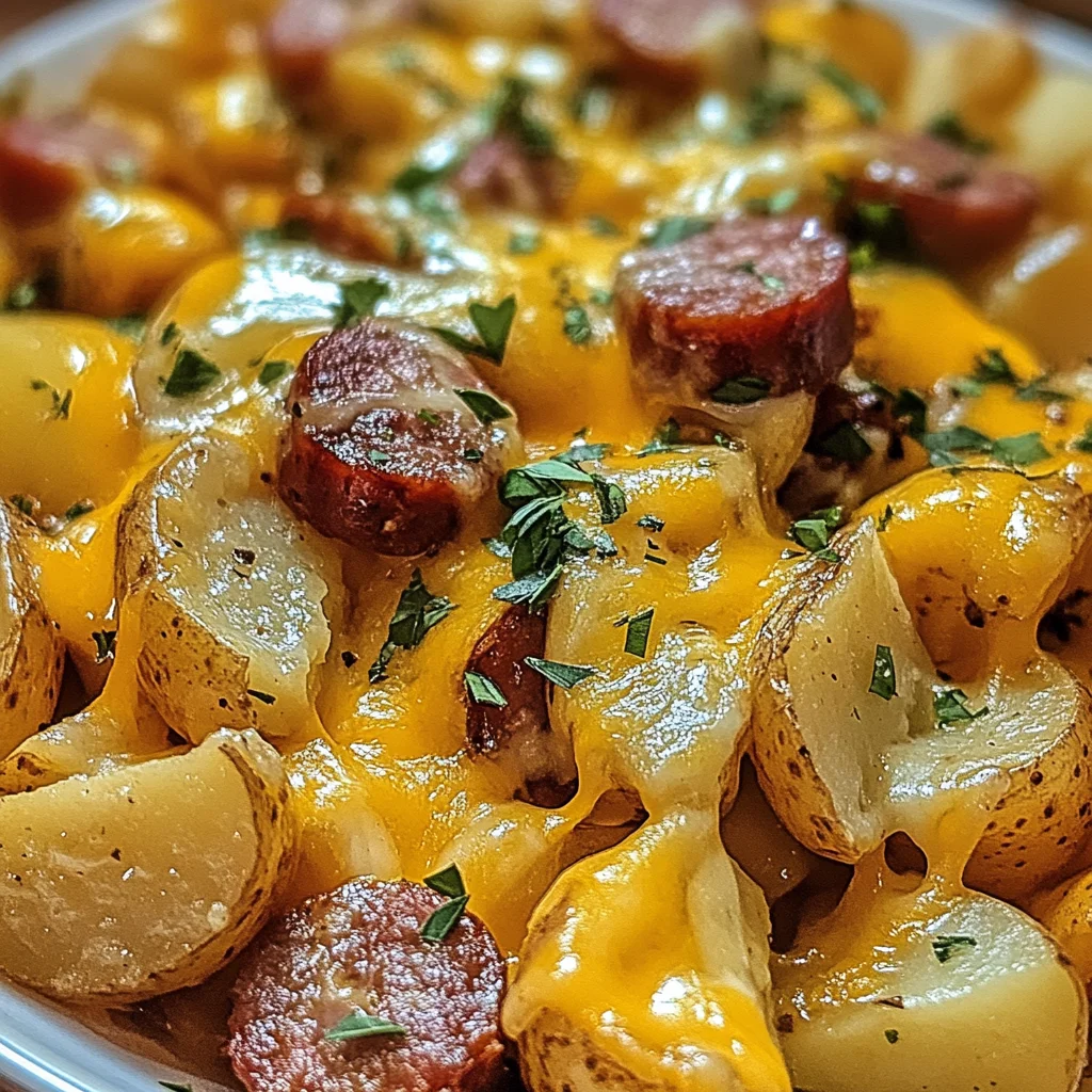 Cheesy Ranch Potatoes and Smoked Sausage