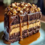 Chocolate Caramel Toffee Crunch Cake
