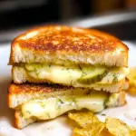 Crispy Dill Pickle Grilled Cheese Sandwich - theamazingfood
