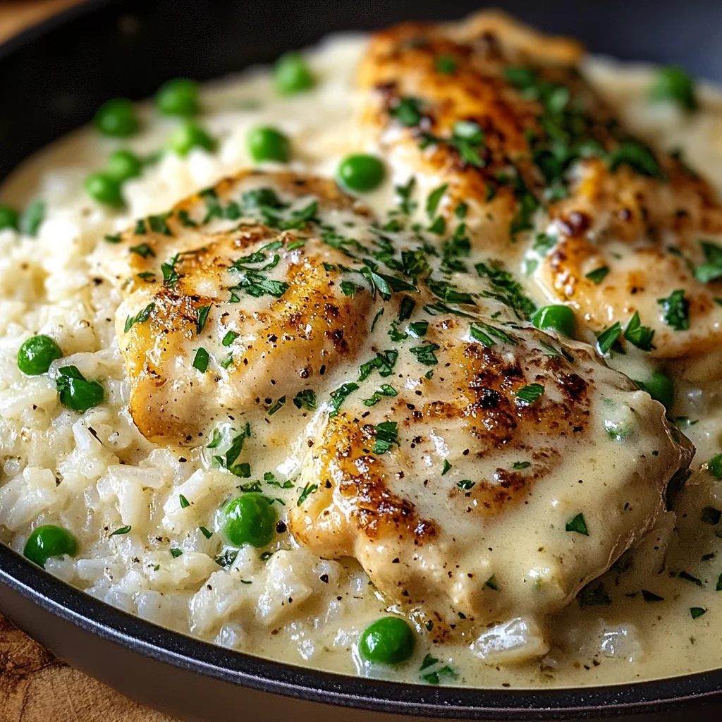 Easy Creamy Smothered Chicken And Rice Dinner Recipe