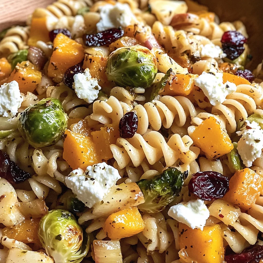 Fall Pasta Salad with Butternut Squash and Brussels