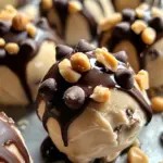 Frozen Greek Yogurt Peanut Butter Bites with Chocolate Chips
