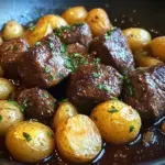 Garlic Butter Beef Bites with Potatoes