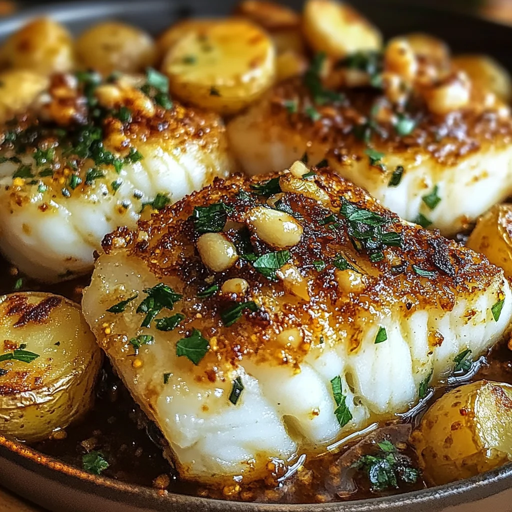 Garlic Butter Cod with Roasted Potatoes: A Culinary Delight