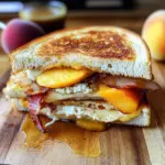 Honey Peach White Cheddar Grilled Cheese Sandwich