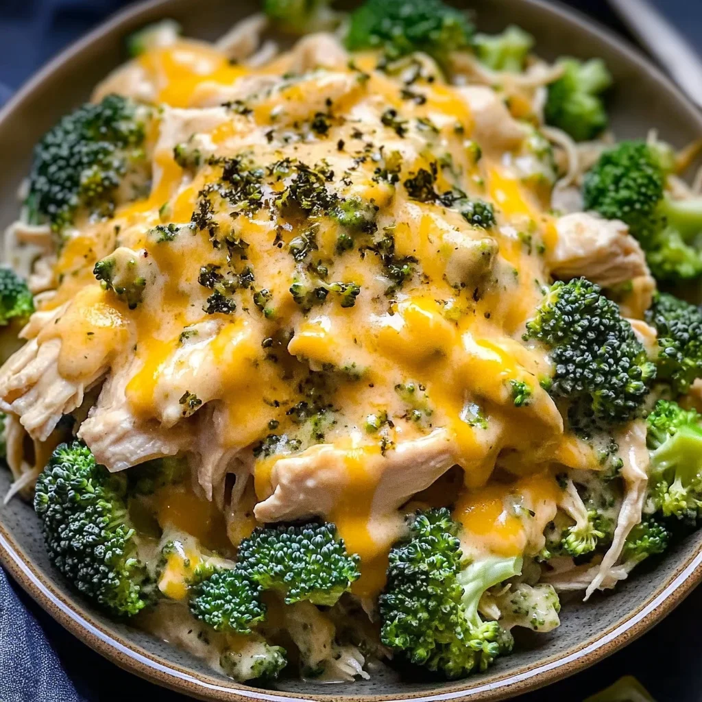 Irresistible Crockpot Creamy Broccoli Cheddar Chicken Delight