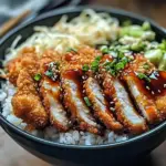 Japanese Katsu Bowls with Tonkatsu Sauce