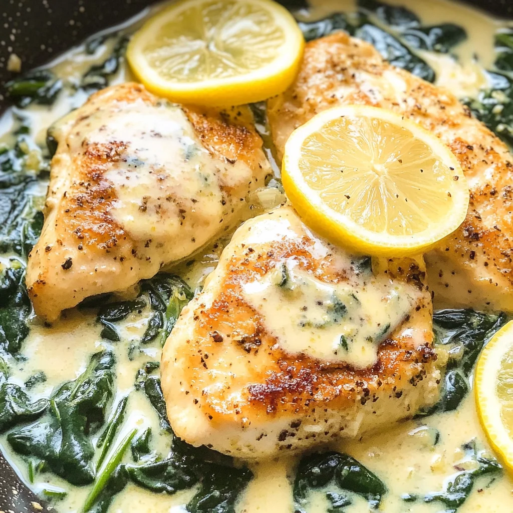 Lemon Parmesan Spinach Chicken