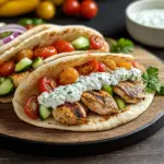 Mediterranean Chicken Gyros with Creamy Feta Tzatziki