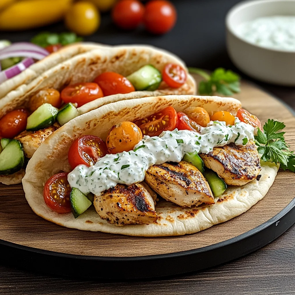 Mediterranean Chicken Gyros with Creamy Feta Tzatziki