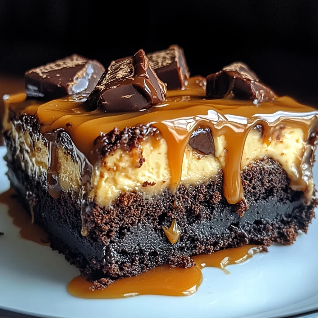 Milky Way Caramel Cheesecake Brownies