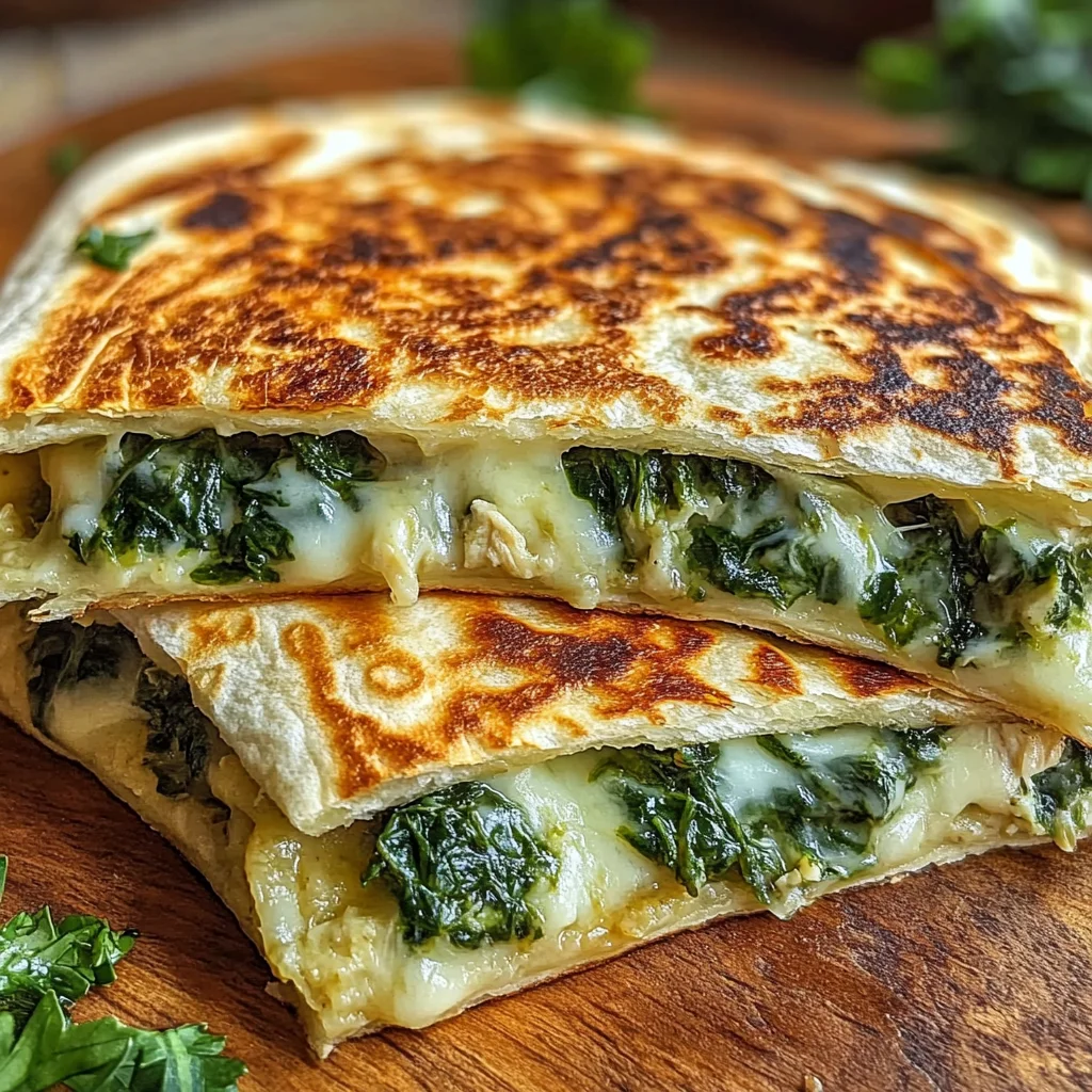 Savory Spinach Artichoke Quesadillas