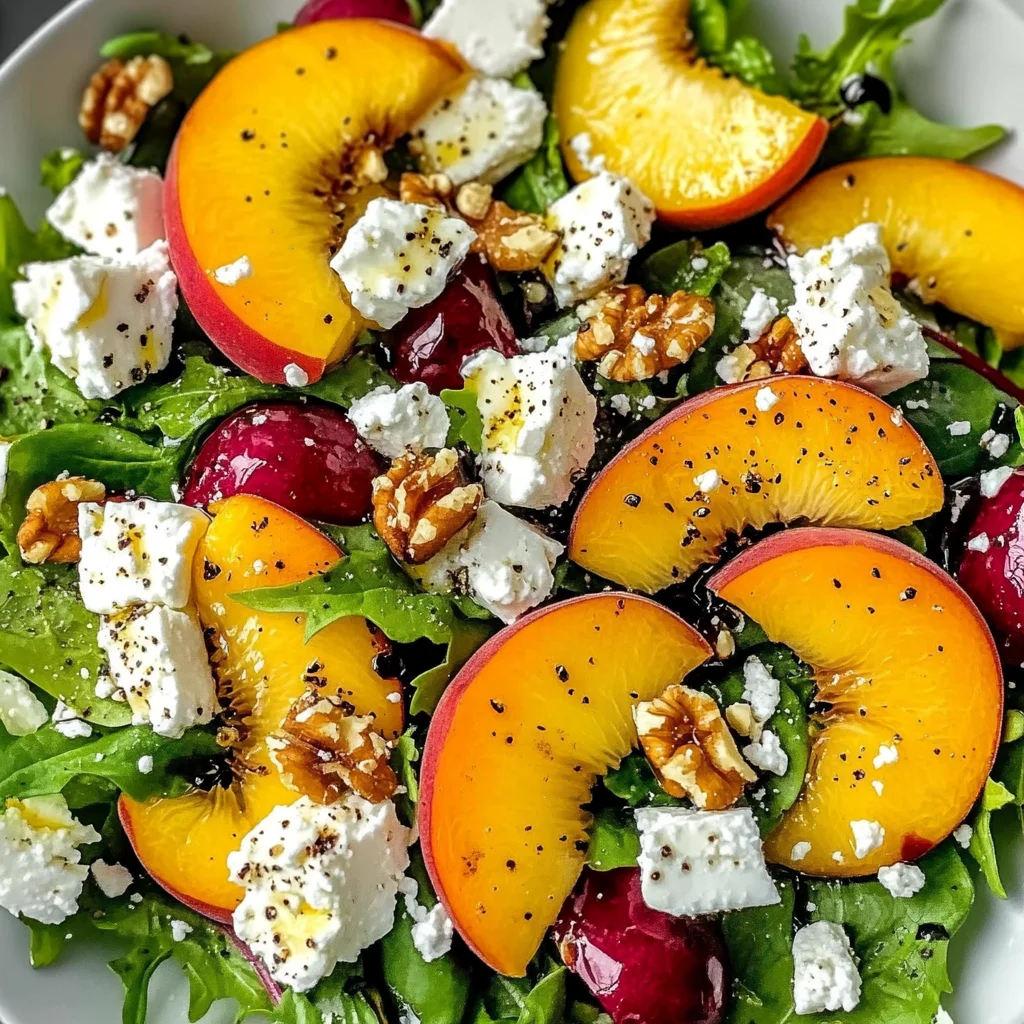Simple Peach Feta Salad