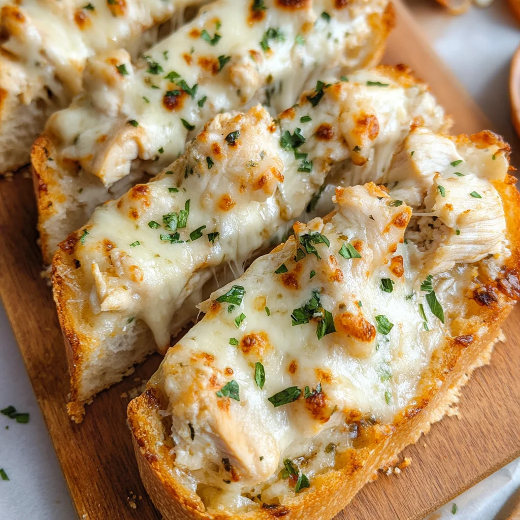 The Viral Chicken Alfredo Garlic Bread I'm Obsessed With